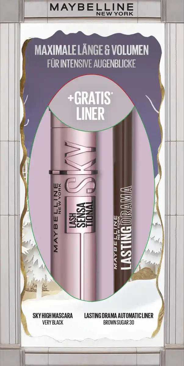 Bild 1 von Maybelline New York Xmas Coffret: Lash Sensational Sky High Brown + Lasting Drama Automatic Liner 30 Brown Sugar