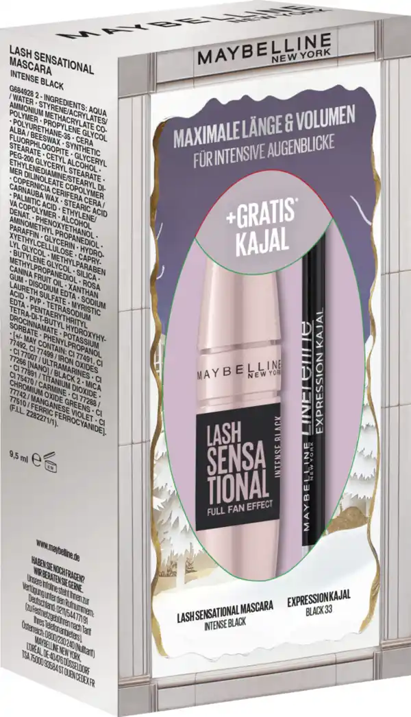 Bild 2 von Maybelline New York Xmas Coffret: Lash Sensational Mascara Intense Black + Expression Kajal Eyeliner 33 Black