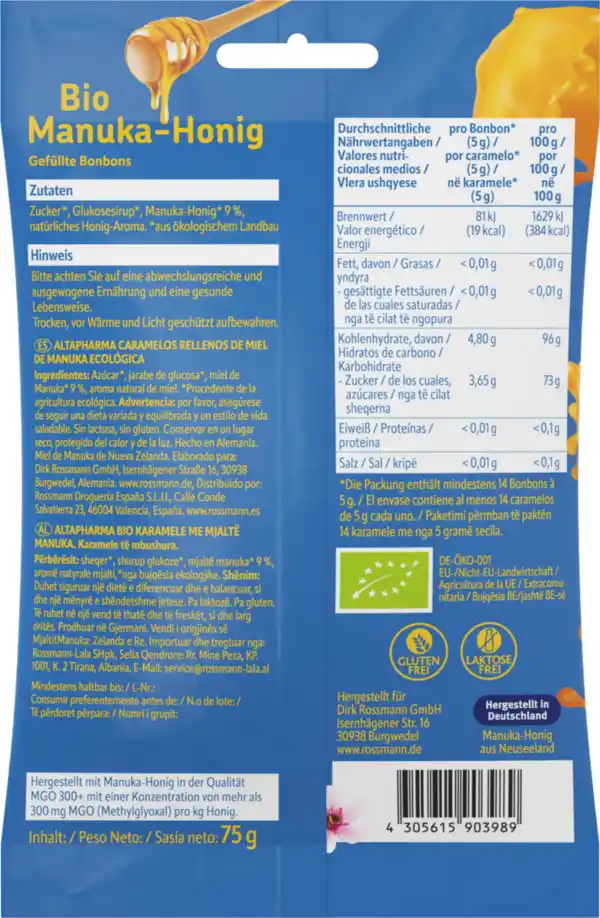 Bild 2 von altapharma ALTHAPHARMA BIO-MANUKA-HONIG BONBONS, 75 g