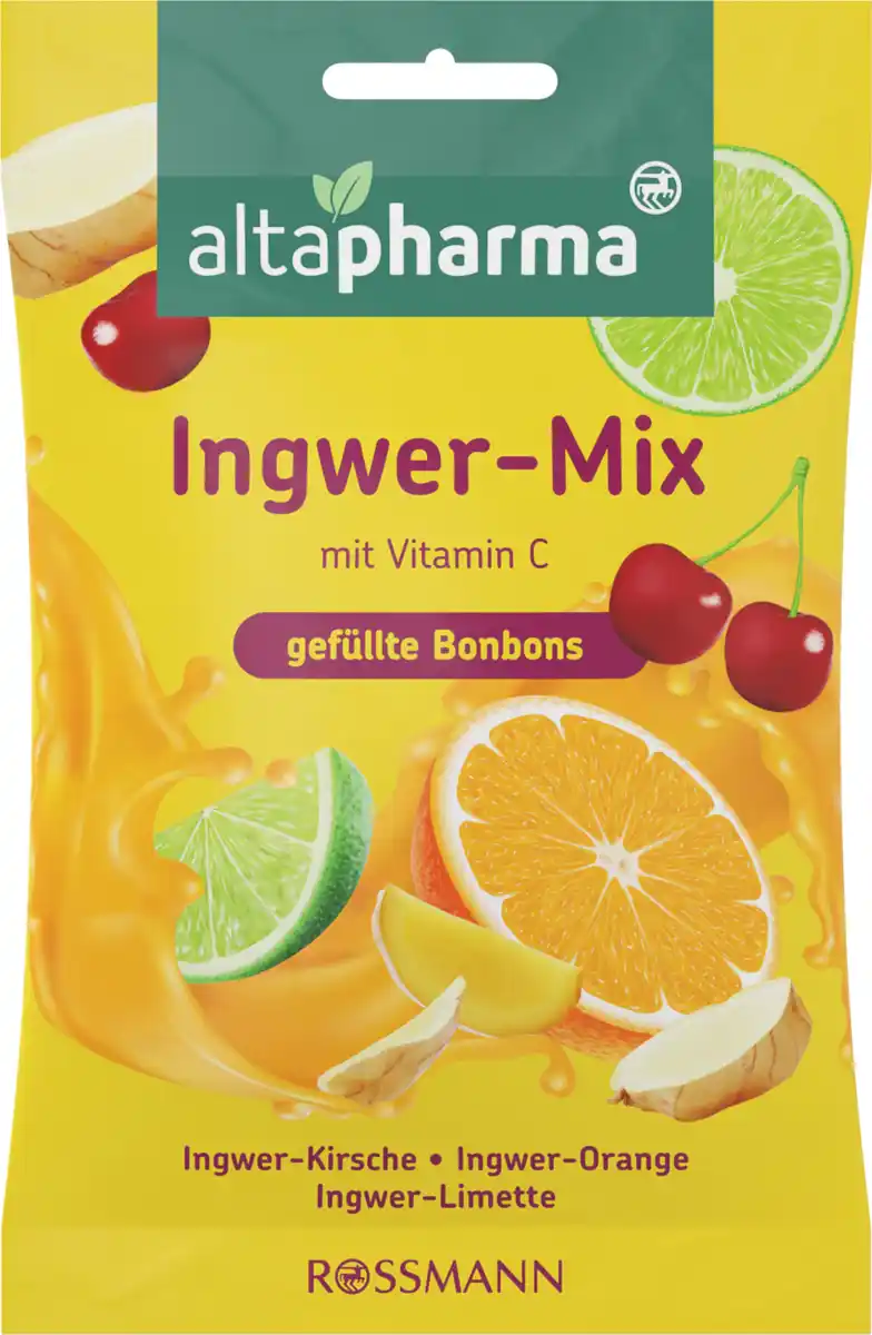 Bild 1 von altapharma Gefüllte Ingwer-Bonbons mit Vitamin C, 100 g