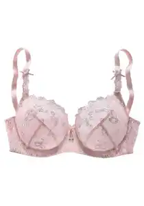 LASCANA Bügel-BH mit transparenter Stickerei-Spitze, Dessous