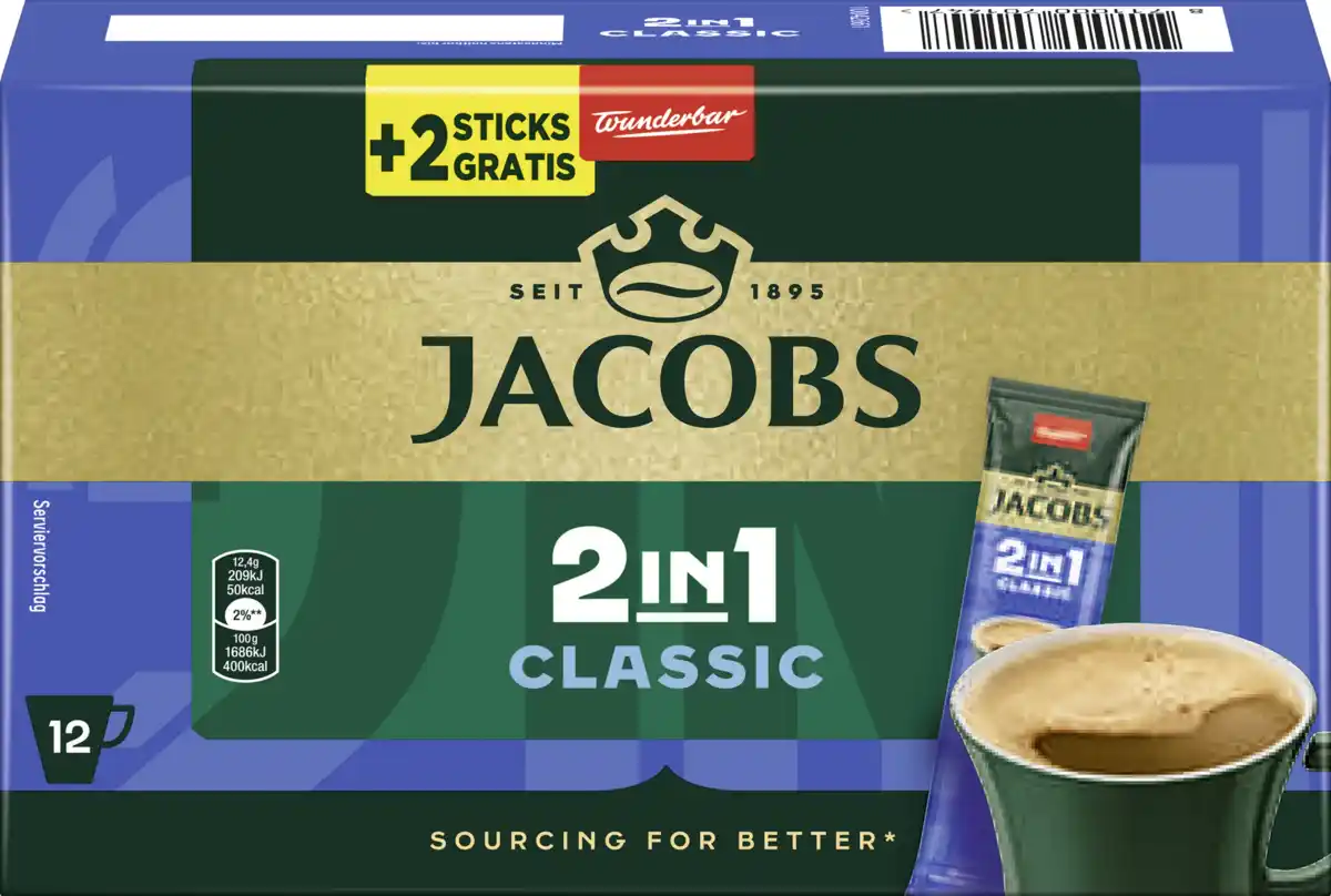 Bild 1 von Jacobs 2in1 Classic Sticks, 148,8 g