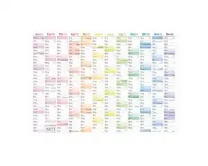 Wandkalender A1 Rainbow