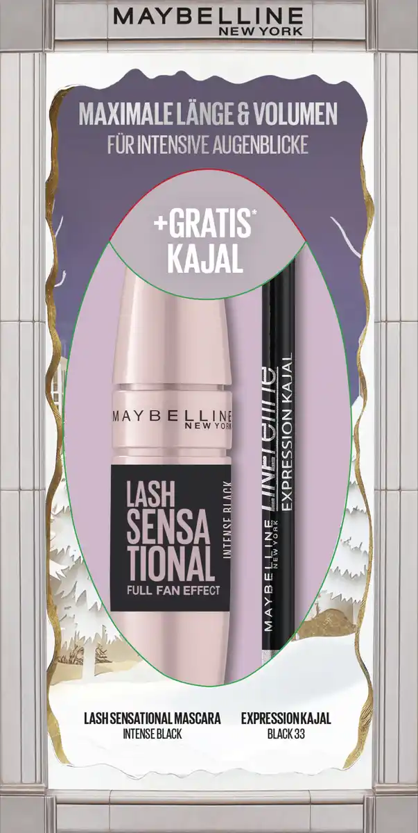 Bild 1 von Maybelline New York Xmas Coffret: Lash Sensational Mascara Intense Black + Expression Kajal Eyeliner 33 Black