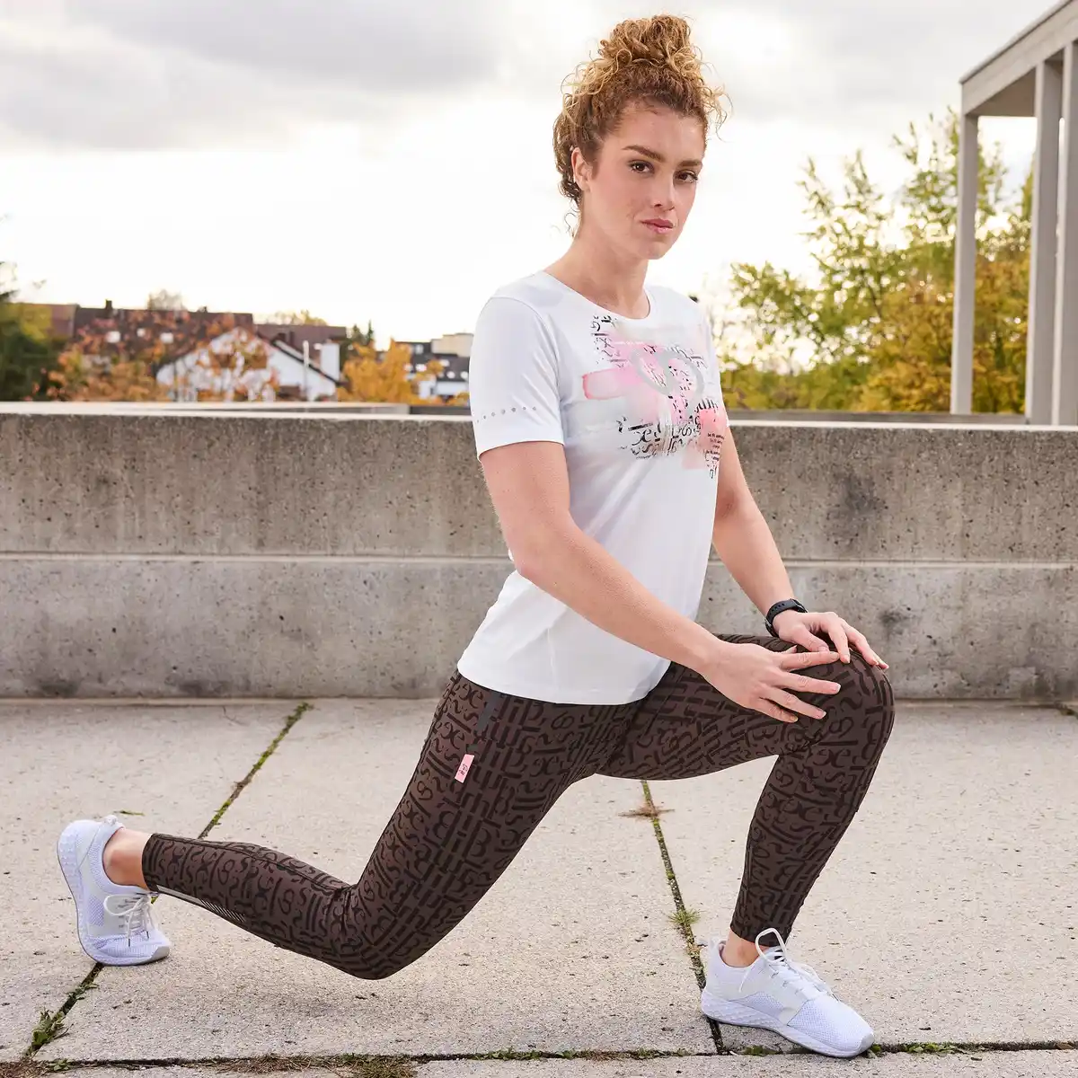 Bild 1 von Damen-Sportleggings mit All-Over-Print