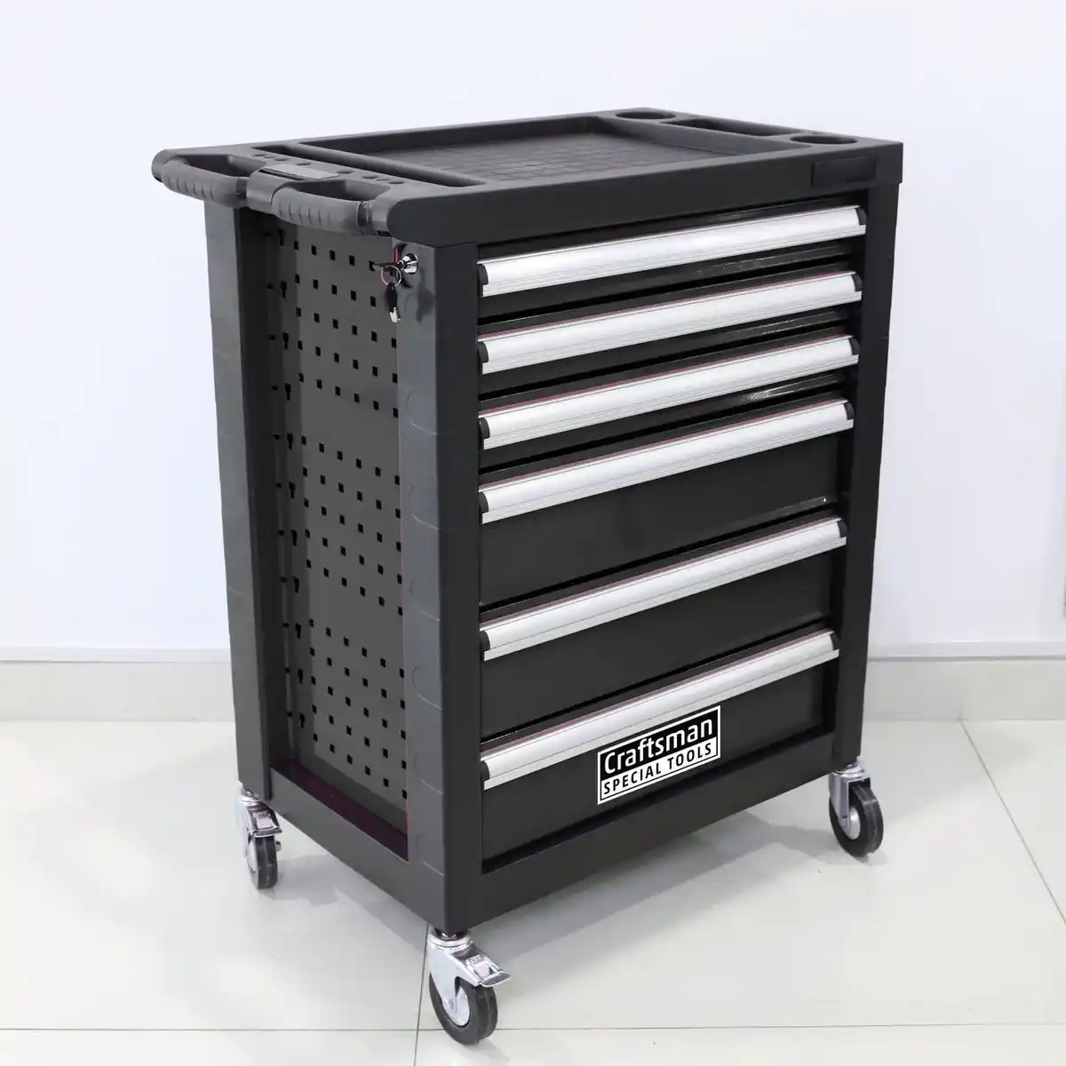 Bild 2 von Werkstattwagen 70 tlg. mit 6 Schubladen schwarz