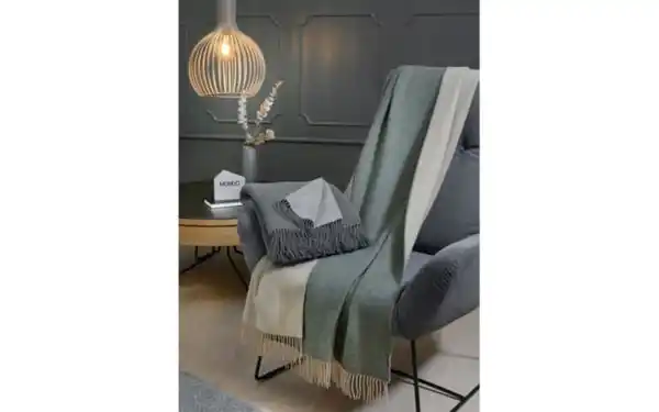 Bild 2 von Kaschmir Plaid Yasu Doubleface, grün/beige, 130 x 170 cm