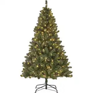 Künstlicher Weihnachtsbaum LED Tannenbaum Tramso 185 cm Kunsttanne Grün