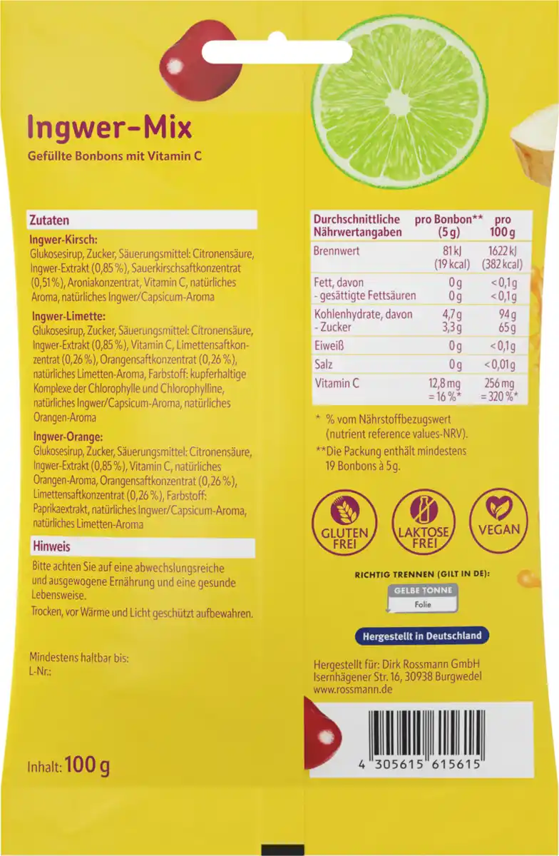 Bild 2 von altapharma Gefüllte Ingwer-Bonbons mit Vitamin C, 100 g