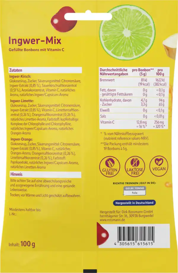 Bild 2 von altapharma Gefüllte Ingwer-Bonbons mit Vitamin C, 100 g
