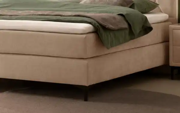 Bild 3 von Mondo - Boxspringbett Barell, perlgold, 180 x 200 cm, Härtegrad 3 und 4, inkl. Premium Topper