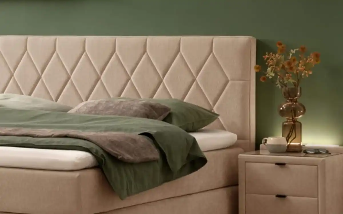 Bild 2 von Mondo - Boxspringbett Barell, perlgold, 180 x 200 cm, Härtegrad 3 und 4, inkl. Premium Topper