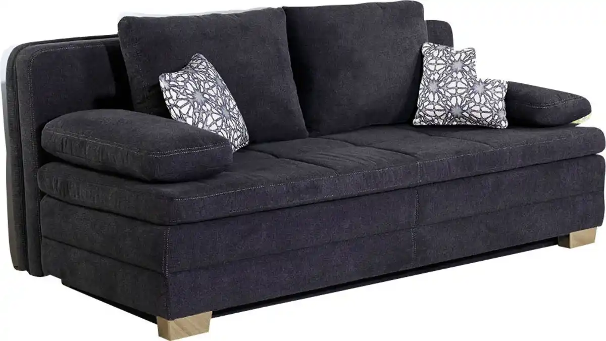 Bild 1 von Jockenhöfer Gruppe Schlafsofa Lincoln, mit Bettfunktion und Bettkasten, als Dauerschläfer geeignet, Blau