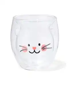 Doppelwandiges Glas 250 ml, Katze