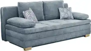 Jockenhöfer Gruppe Schlafsofa Lincoln, mit Bettfunktion und Bettkasten, als Dauerschläfer geeignet, Blau