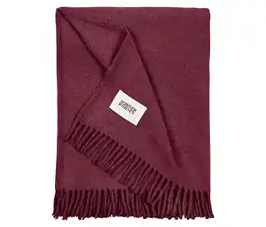 SCHÖNER WOHNEN-Kollektion Wohndecke »BASICS«, pflaume