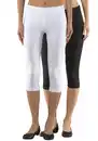 Bild 1 von Boysen's Leggings (Packung, 2er-Pack) in Capri-Länge, Schwarz|weiß