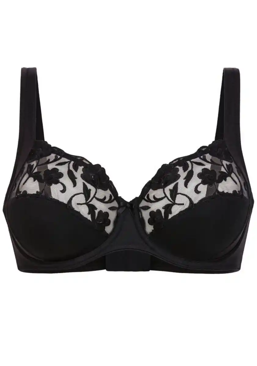 Bild 1 von Felina Bügel-BH Moments Blütenstickerei, Zierschleife, Komfort-Bügel, Schwarz