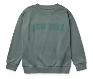 Kinder-Sweatshirt mit Frottee-Schriftzug