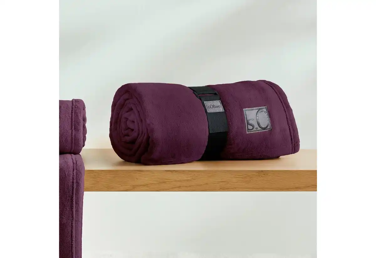 Bild 1 von Wohndecke s.Oliver Decke Kuschelsoft, s.Oliver, 150 x 200 cm (Breite x Länge), in bunten Farben, Lila