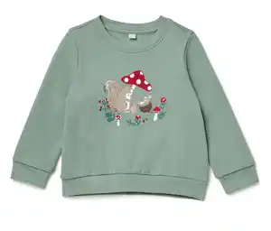 Kinder-Sweatshirt mit angerauter Innenseite, grün