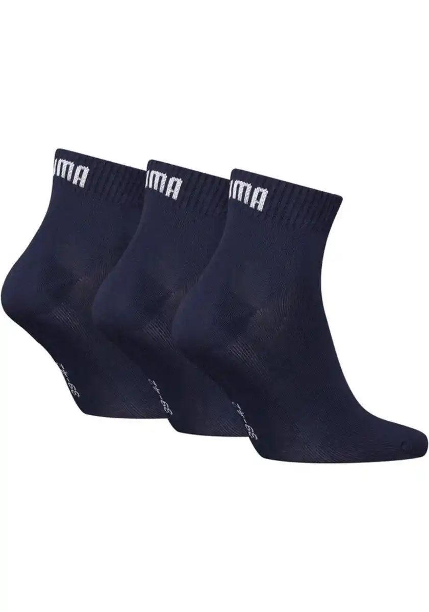 Bild 1 von PUMA Kurzsocken PUMA UNISEX QUARTER PLAIN 3P (3-Paar, 3 Paar) Atmungsaktiv, Rippenbündchen, weiche Baumwollmischung, Blau