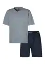 Bild 1 von s.Oliver Pyjama (2 tlg., 1 Stück) Oberteil in Melange-Optik mit Knopfleiste