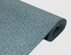 Frotteestoff Dschungeltiere Blau