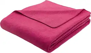 Wohndecke Trevi, Estella, mit Häkeleinfassung, Kuscheldecke, Rot