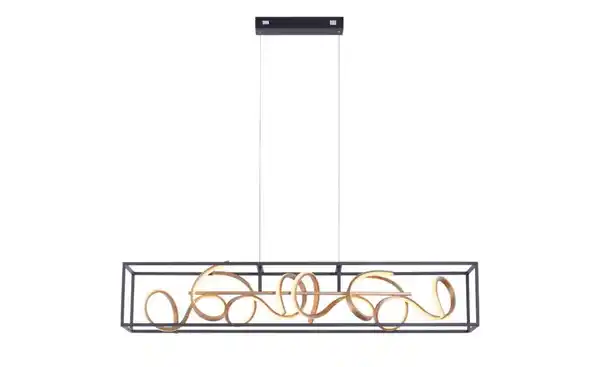 Bild 4 von Paul Neuhaus LED-Pendelleuchte, schwarz/goldfarben Selina