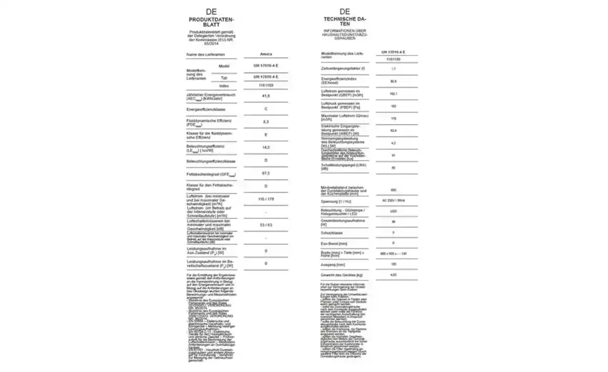 Bild 3 von Amica Unterbauhaube UH17010-4E