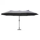 Bild 1 von Gardenson Sonnenschirm, Anthrazit, Grau, Kunststoff, 265x250x450 cm, höhenverstellbar, regenabweisend, stabile Strebegelenke, UV-beständig, wetterbeständig, mit Belüftung, geeignet für Balkon, S