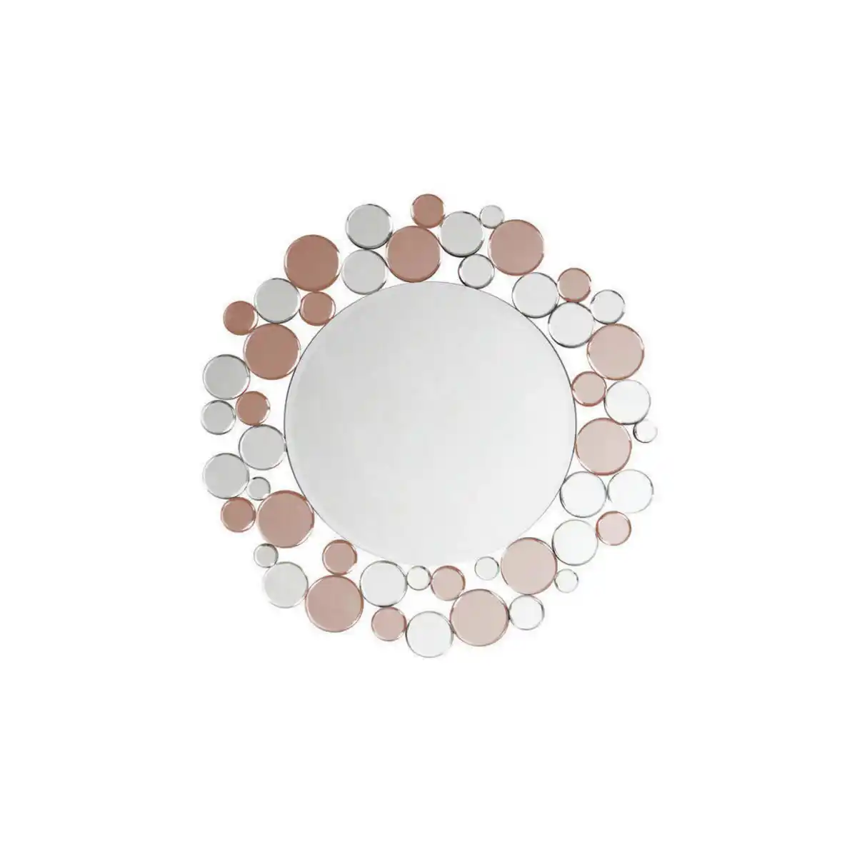 Bild 1 von Kayoom Wandspiegel, Rosa, Silber, Metall, Glas, rund, 80x80x3 cm, Spiegel, Wandspiegel