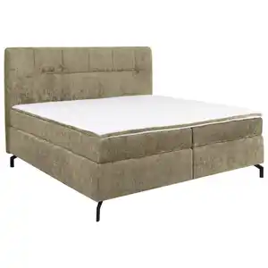 Esposa Boxspringbett, Cappuccino, Textil, H3, Höhe ca. 17 cm, 160x200 cm, Stoffauswahl, Topper durchgehend, Matratze in verschiedenen Härtegraden erhältlich, Schlafzimmer, Betten, Doppelbetten