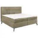 Bild 1 von Esposa Boxspringbett, Cappuccino, Textil, H3, Höhe ca. 17 cm, 160x200 cm, Stoffauswahl, Topper durchgehend, Matratze in verschiedenen Härtegraden erhältlich, Schlafzimmer, Betten, Doppelbetten