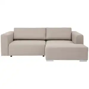 Tom Tailor Ecksofa Heaven, Beige, Textil, 4-Sitzer, Füllung: Silikon, Ottomane rechts, L-Form, 242x162 cm, Oeko-Tex® Standard 100, Bettkasten erhältlich, seitenverkehrt Bettfunktion Rücken echt,