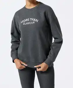 Sweatshirt mit Schriftzug, anthrazit melange