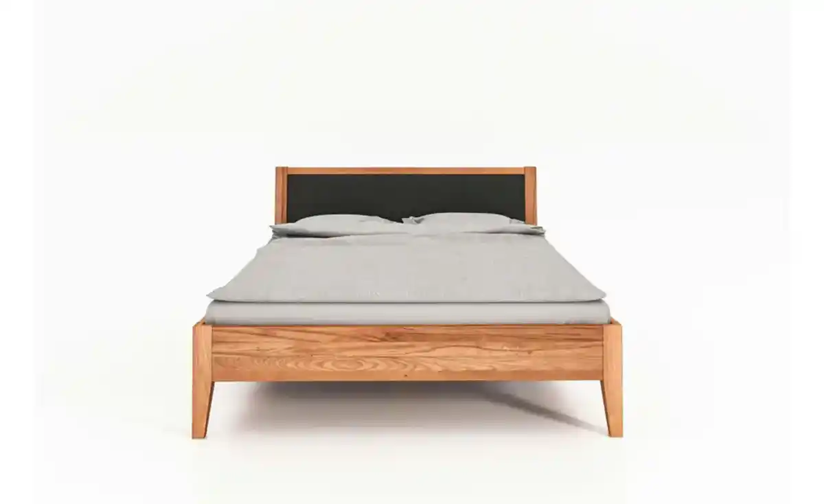 Bild 4 von Massivholzbett mit gepolstertem Kopfteil Erik