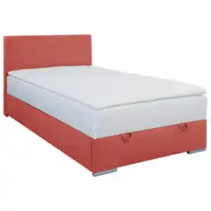 Boxxx Boxbett, Rot, Textil, H3, Höhe ca. 22 cm, 140x200 cm, Topper durchgehend, in verschiedenen Größen erhältlich, Matratze durchgehend, Schlafzimmer, Betten, Boxspringbetten
