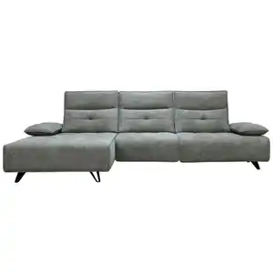 Livetastic Ecksofa, Grau, Textil, 3-Sitzer, Füllung: Polyetherschaumkern, Ottomane links, L-Form, 314x162 cm, ISO 9001, Fsc, Reach, Bsci, Oeko-Tex® Standard 100, Carb2, CE, Rücken echt, motorische