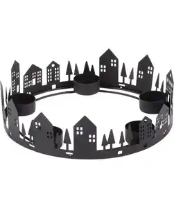 Teelichthalter Weihnachten, schwarz