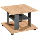 Bild 1 von Carryhome Couchtisch, Anthrazit, Eiche Artisan, Holzwerkstoff, quadratisch, 60x45x60 cm, offenes Fach, Wohnzimmer, Wohnzimmertische, Couchtische, Couchtische mit Rollen