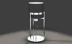 JOOP! Tischleuchte 1-flammig Textil Round Lights Chrome