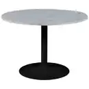 Bild 1 von Livetastic Esstisch, Schwarz, Weiß, Metall, Stein, rund, Säule, rund, Bodenplatte, 110x75x110 cm, Esszimmer, Tische, Esstische, Esstische rund