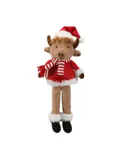 Deko-Kuh Weihnachten, braun
