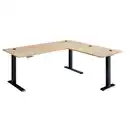 Bild 1 von Mid.you Eckschreibtisch, Schwarz, Eiche Artisan, Metall, Holzwerkstoff, rechteckig, eckig, 177x72x185 cm, höhenverstellbar, Memoryschalter, Arbeitszimmer, Schreibtische, Eckschreibtische