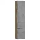 Bild 1 von Held Hochschrank, Hellgrau, Eiche Wotan, Holzwerkstoff, 4 Fächer, 1 Schubladen, 40x180x35 cm, Made in Germany, stehend, hängend, Badezimmer, Badezimmerschränke, Hochschränke