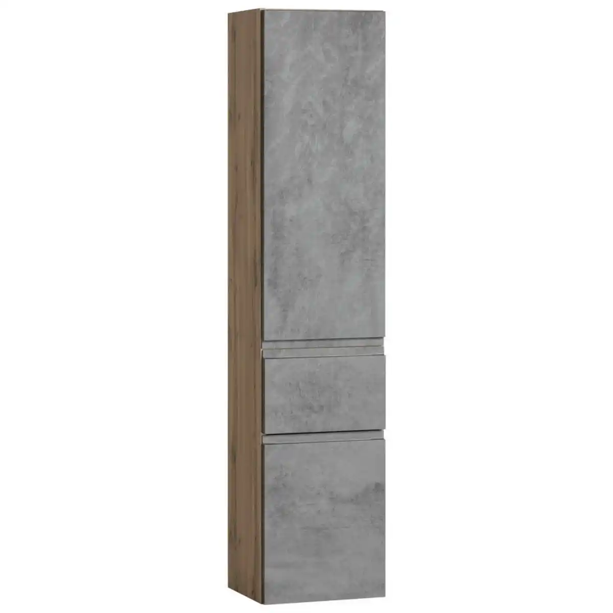Bild 1 von Held Hochschrank, Hellgrau, Eiche Wotan, Holzwerkstoff, 4 Fächer, 1 Schubladen, 40x180x35 cm, Made in Germany, stehend, hängend, Badezimmer, Badezimmerschränke, Hochschränke