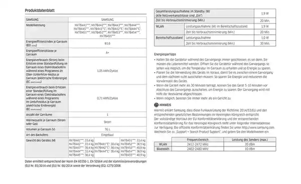 Bild 4 von Samsung Einbau-Backofen NV7B4550UDB/U1