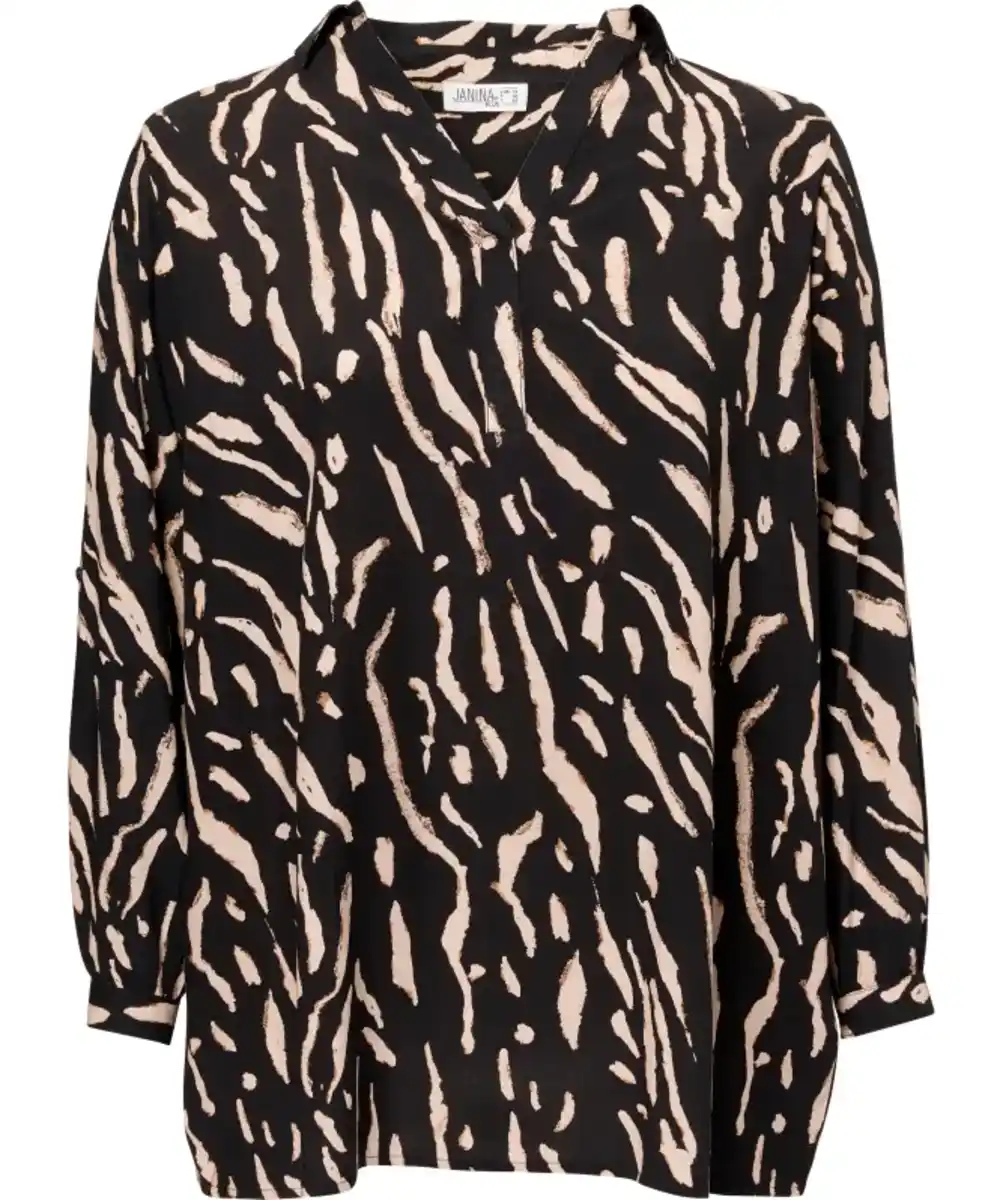 Bild 1 von Gemusterte Bluse, schwarz/beige